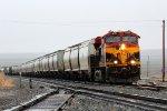 KCSM ES44AC #4883 leads a northbound (empty) UP grain train at Cache Junction, Utah. April 15, 2022